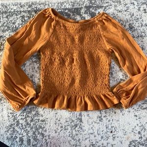 Girls scrunched long sleeved shirt